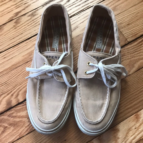 sperry canvas boat shoes womens